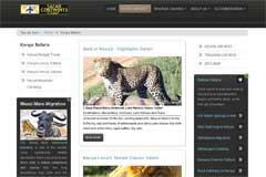 Tours Travel Website Design - Safari Continents 